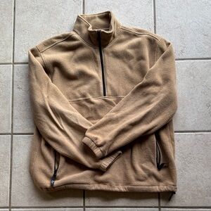 Ashworth Weather Systems Men’s Tan 1/4 Zip Fleece Pullover Size L NWOT